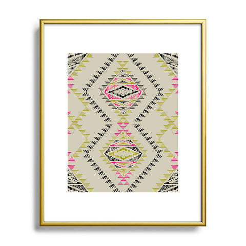 Pattern State Marker South Metal Framed Art Print