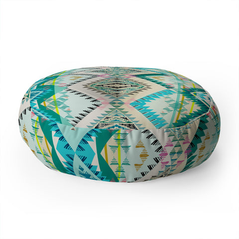 Pattern State Marker Southern Moon Floor Pillow Round