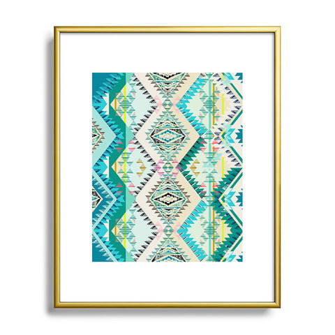 Pattern State Marker Southern Moon Metal Framed Art Print