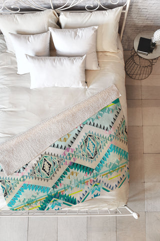 Pattern State Marker Southern Moon Fleece Throw Blanket