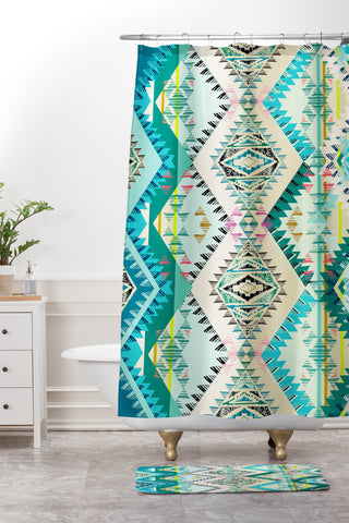 Pattern State Marker Southern Moon Shower Curtain And Mat