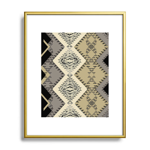 Pattern State Marker Southwest Night Metal Framed Art Print