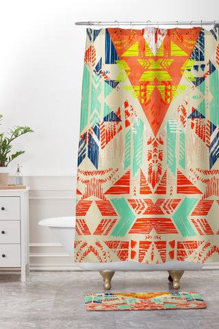 Pattern State Nomad Dawn Shower Curtain And Mat