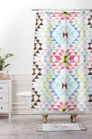 Pattern State Nomad Glow Shower Curtain And Mat