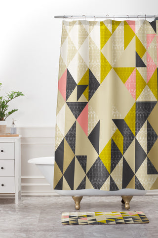 Pattern State Nomad Quilt Shower Curtain And Mat