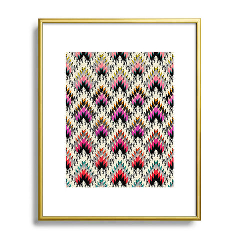 Pattern State Peaks Metal Framed Art Print