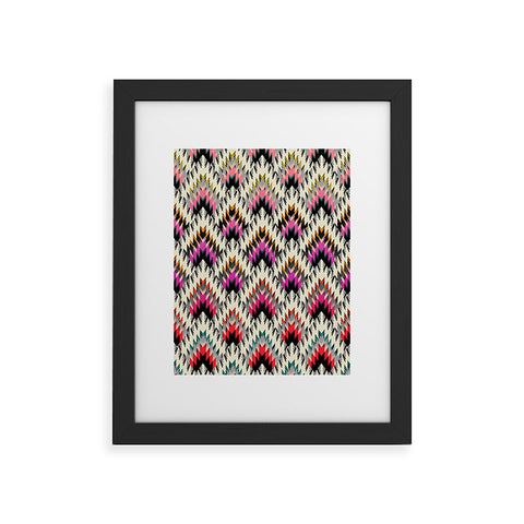 Pattern State Peaks Framed Art Print