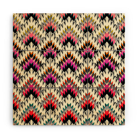 Pattern State Peaks Wood Wall Mural