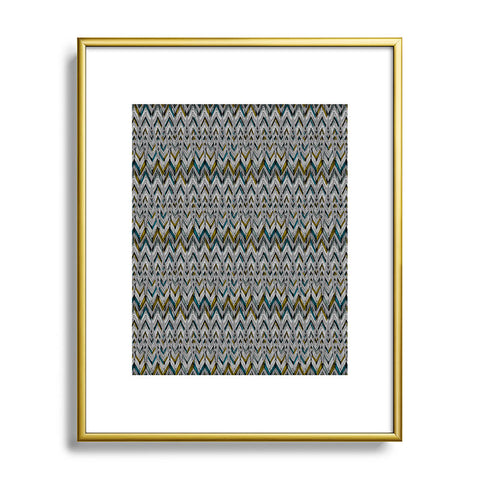 Pattern State Pyramid Line North Metal Framed Art Print