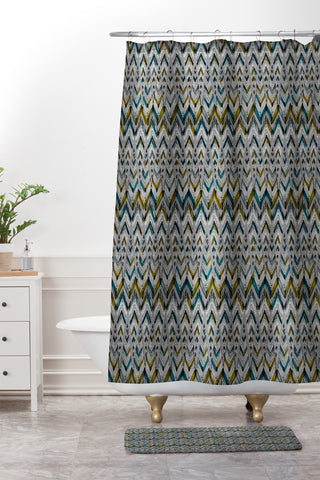 Pattern State Pyramid Line North Shower Curtain And Mat