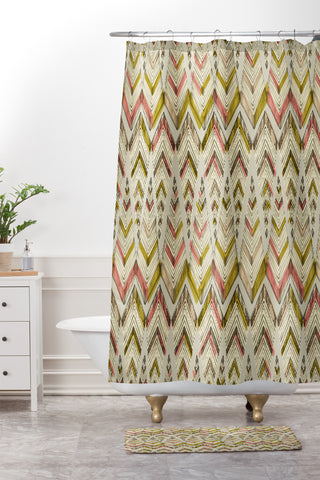 Pattern State Pyramid Line West Shower Curtain And Mat