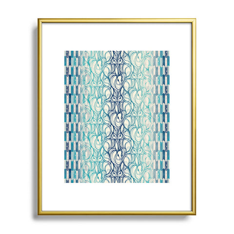 Pattern State Rabbit Run Metal Framed Art Print