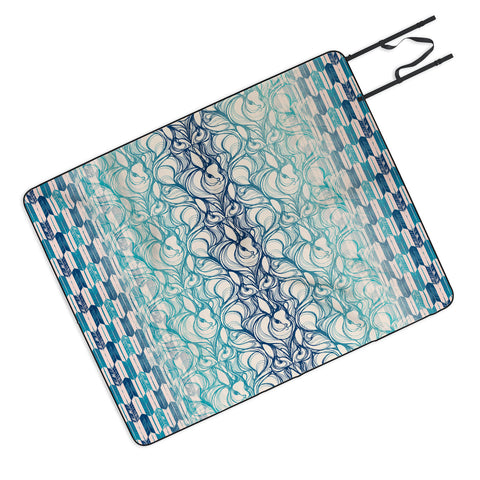 Pattern State Rabbit Run Picnic Blanket