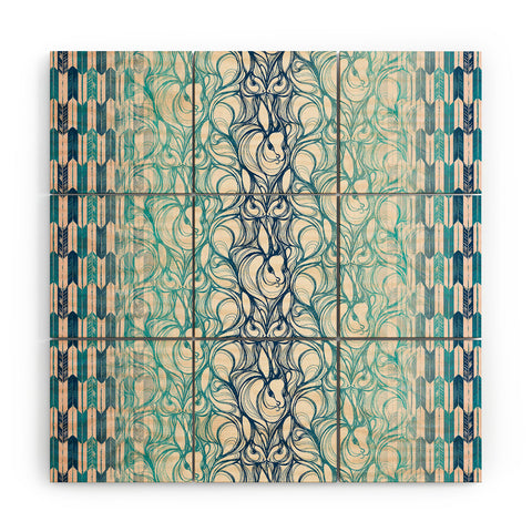 Pattern State Rabbit Run Wood Wall Mural