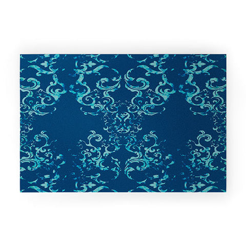 Pattern State Squirrel Swirl Indigo Welcome Mat