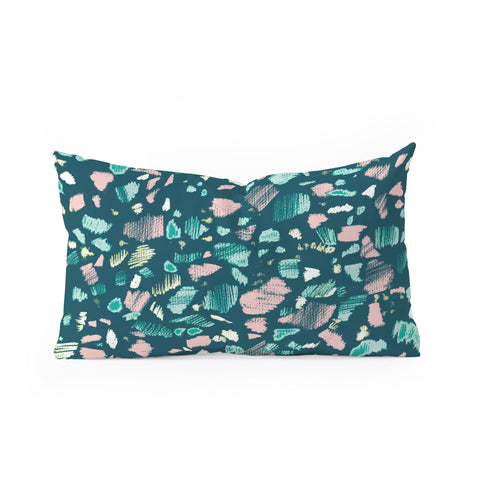 Pattern State Terrazzo Chalk Oblong Throw Pillow