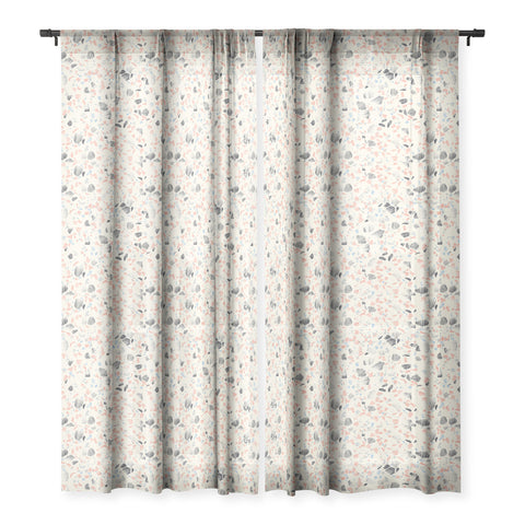Pattern State Terrazzo Sketch Sheer Window Curtain