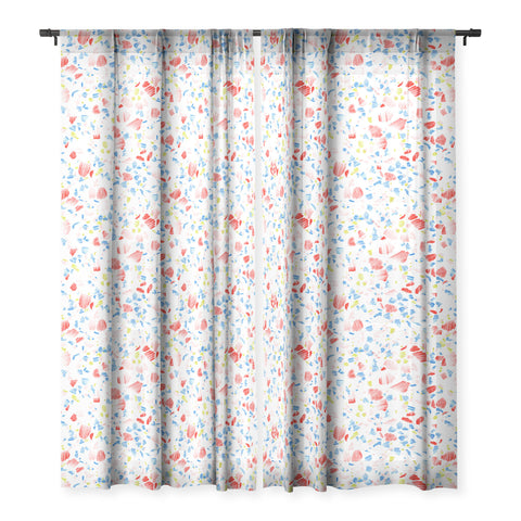 Pattern State Terrazzo Sketch Glow Sheer Window Curtain