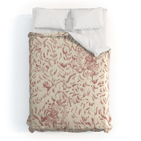 Pattern State Tiger Sketch Comforter