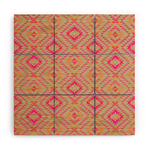 Pattern State Tile Tribe Tang Wood Wall Mural