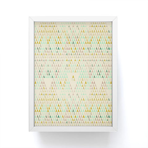 Pattern State Triangle Lake Framed Mini Art Print