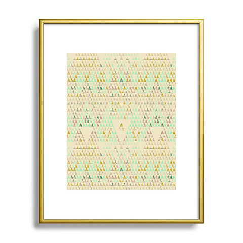 Pattern State Triangle Lake Metal Framed Art Print