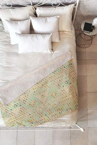 Pattern State Triangle Lake Fleece Throw Blanket