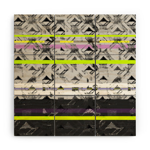 Pattern State Triangle Lands Wood Wall Mural