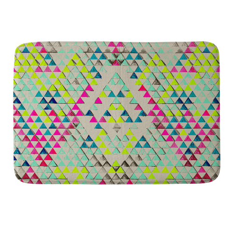 Pattern State Triangle Summer Memory Foam Bath Mat