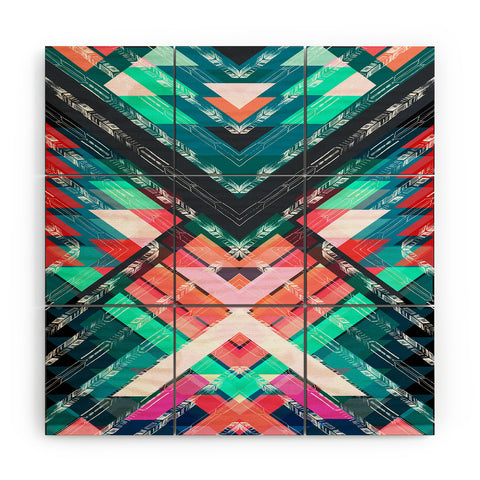 Pattern State Valencia Fest Wood Wall Mural