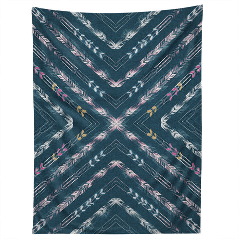 Pattern State Valencia Indigo Linen Tapestry