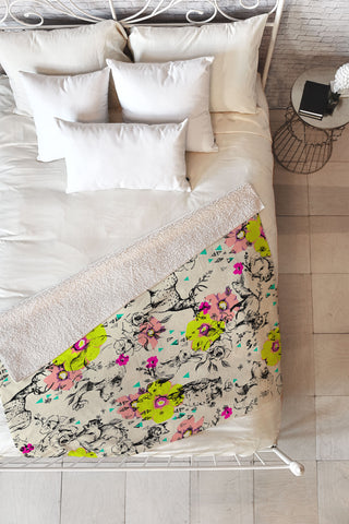 Pattern State Woodland Folk Fleece Throw Blanket