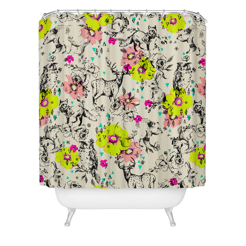 Pattern State Woodland Folk Shower Curtain