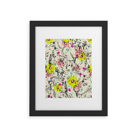 Pattern State Woodland Folk Framed Art Print