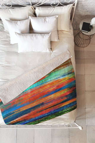 Paul Kimble At The Lake Fleece Throw Blanket