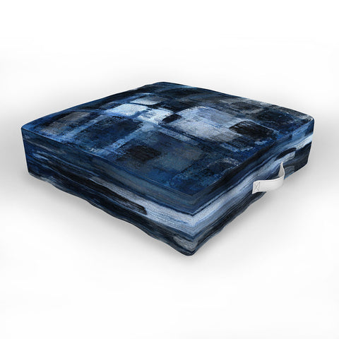 Paul Kimble Blue Squares Outdoor Floor Cushion