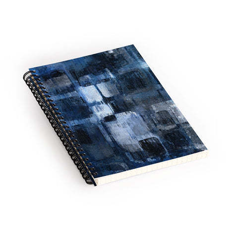 Paul Kimble Blue Squares Spiral Notebook