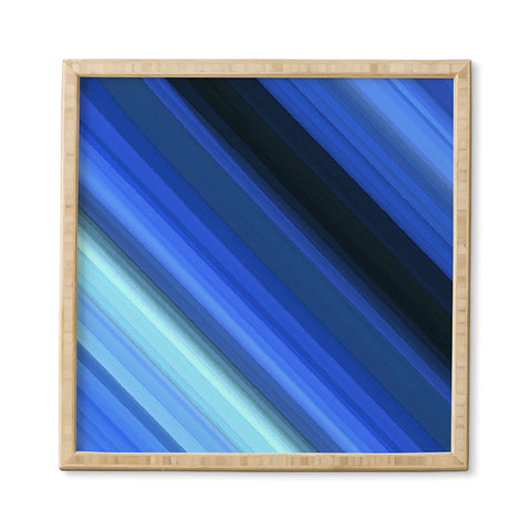 Paul Kimble Blue Stripes Framed Wall Art