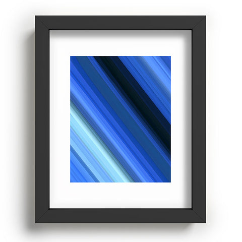 Paul Kimble Blue Stripes Recessed Framing Rectangle