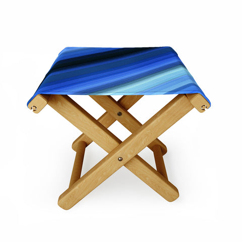 Paul Kimble Blue Stripes Folding Stool