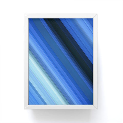 Paul Kimble Blue Stripes Framed Mini Art Print