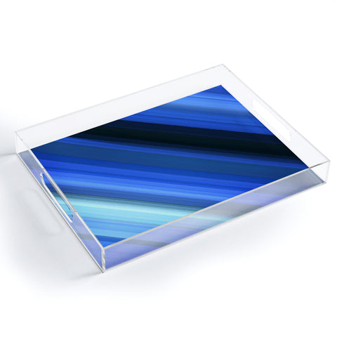 Paul Kimble Blue Stripes Acrylic Tray