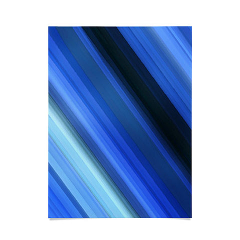 Paul Kimble Blue Stripes Poster