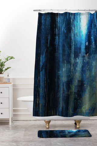 Paul Kimble Night In The Forest Shower Curtain And Mat