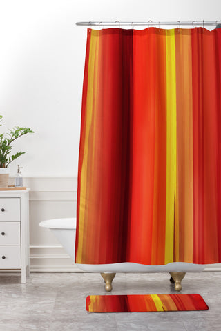 Paul Kimble Volcano Shower Curtain And Mat