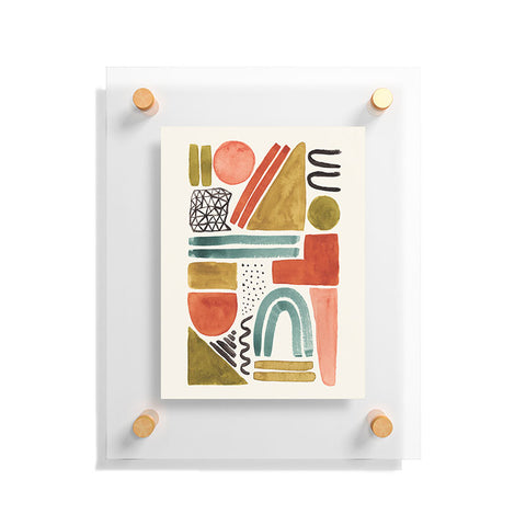 Pauline Stanley Abstract Watercolor Shapes Floating Acrylic Print