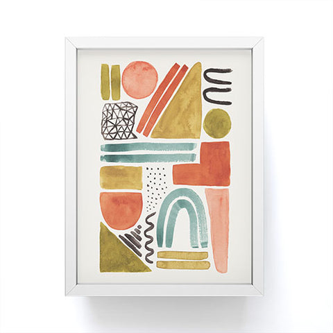 Pauline Stanley Abstract Watercolor Shapes Framed Mini Art Print