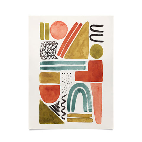 Pauline Stanley Abstract Watercolor Shapes Poster