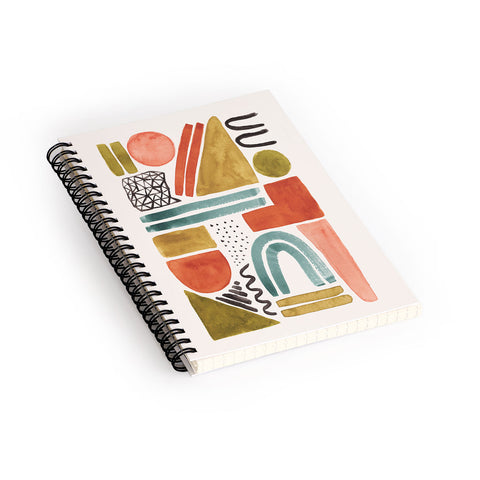 Pauline Stanley Abstract Watercolor Shapes Spiral Notebook
