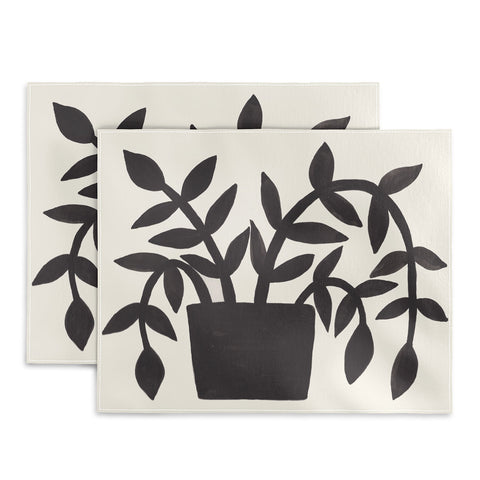 Pauline Stanley Black Painted Plant Placemat